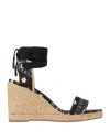 Stuart Weitzman Woman Espadrilles Black Size 9.5 Textile Fibers