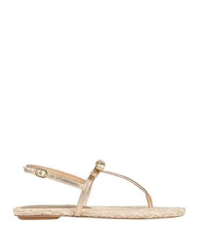 Stuart Weitzman Woman Espadrilles Platinum Size 7.5 Leather In Brown