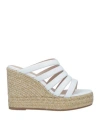 Stuart Weitzman Woman Sandals White Size 7.5 Soft Leather