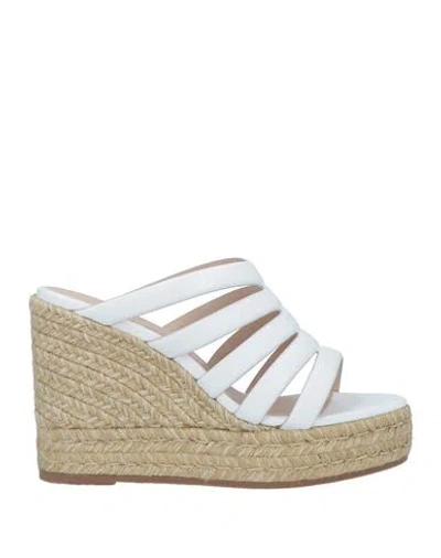 Stuart Weitzman Woman Sandals White Size 7.5 Soft Leather