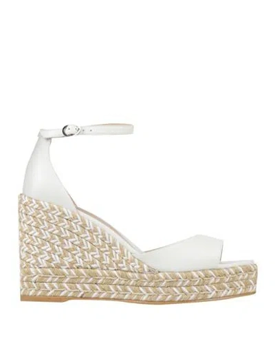 Stuart Weitzman Woman Espadrilles White Size 9.5 Soft Leather