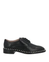 Stuart Weitzman Woman Lace-up Shoes Black Size 7 Calfskin In Black