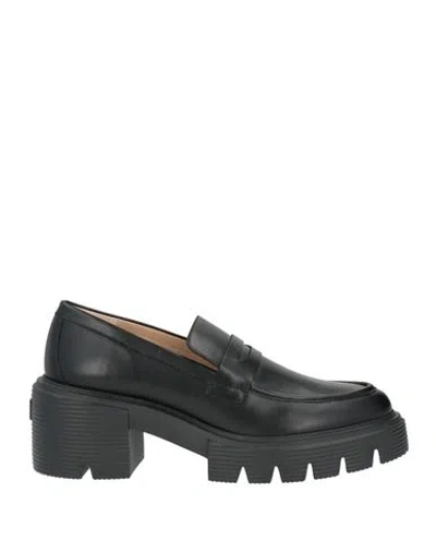 Stuart Weitzman Woman Loafers Black Size 10.5 Leather