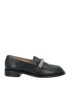 Stuart Weitzman Woman Loafers Black Size 7 Calfskin In Black