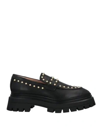 Stuart Weitzman Woman Loafers Black Size 11.5 Calfskin