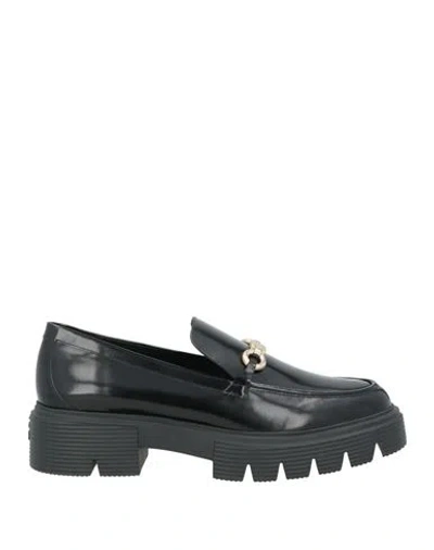 Stuart Weitzman Woman Loafers Black Size 7.5 Leather