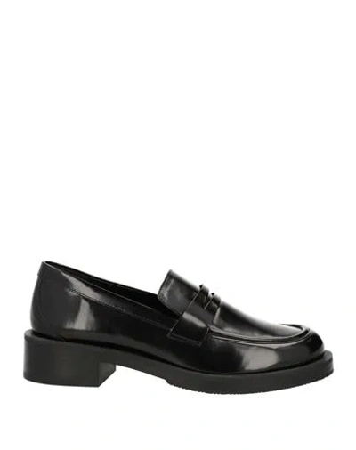 Stuart Weitzman Woman Loafers Black Size 7.5 Leather