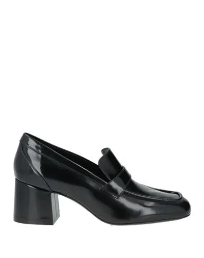 Stuart Weitzman Woman Loafers Black Size 8 Leather In Blue
