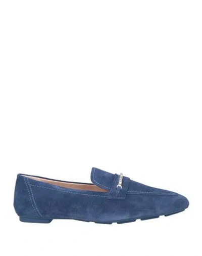 Stuart Weitzman Woman Loafers Blue Size 6 Leather