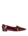 Stuart Weitzman Woman Loafers Burgundy Size 8.5 Leather In Red