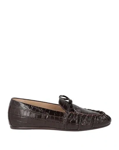 Stuart Weitzman Woman Loafers Chocolate Brown Size 8.5 Leather