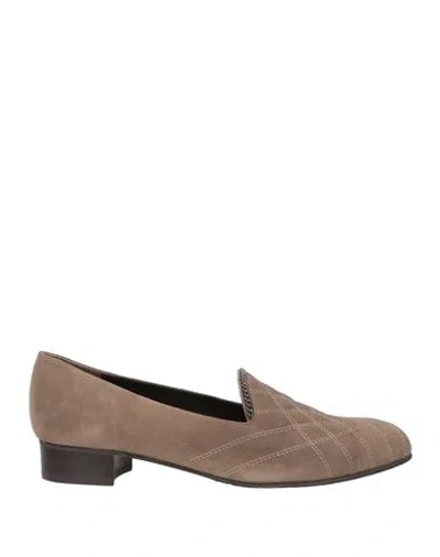Stuart Weitzman Woman Loafers Lead Size 9.5 Leather In Grey