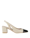 Stuart Weitzman Sleek 50 Calf Leather Slingback Pumps In Beige