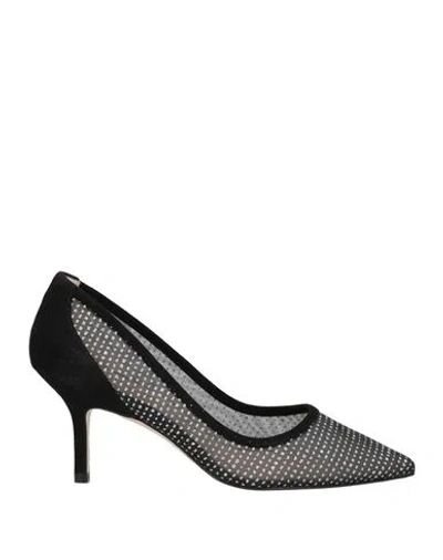 Stuart Weitzman Woman Pumps Black Size 5 Leather, Textile Fibers