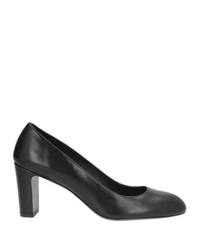 Stuart Weitzman Woman Pumps Black Size 5.5 Leather