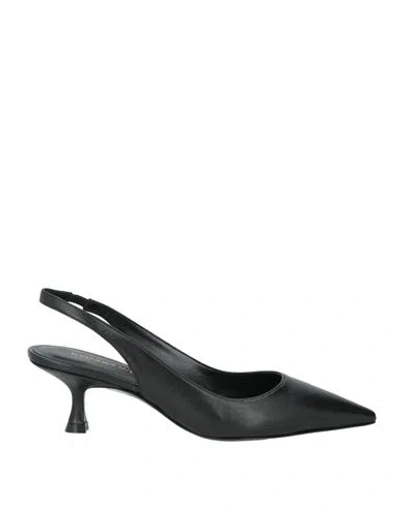 Stuart Weitzman Woman Pumps Black Size 7.5 Leather