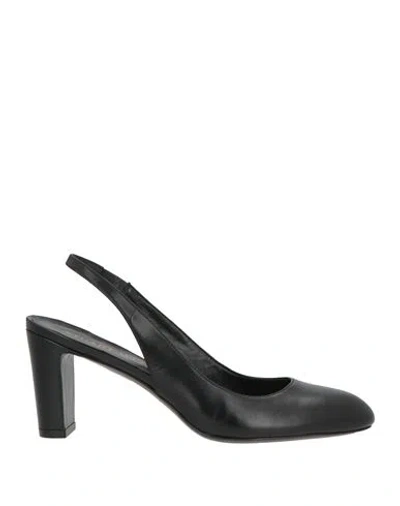 Stuart Weitzman Woman Pumps Black Size 7.5 Leather
