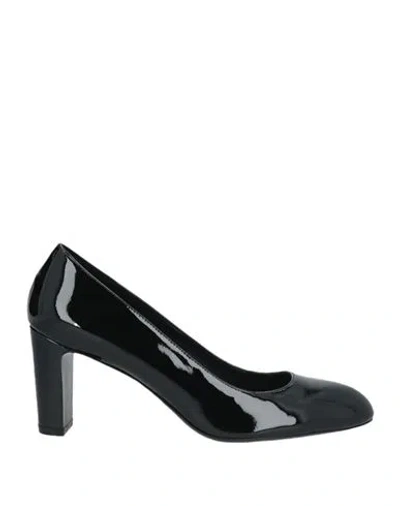 Stuart Weitzman Woman Pumps Black Size 9.5 Leather In Black