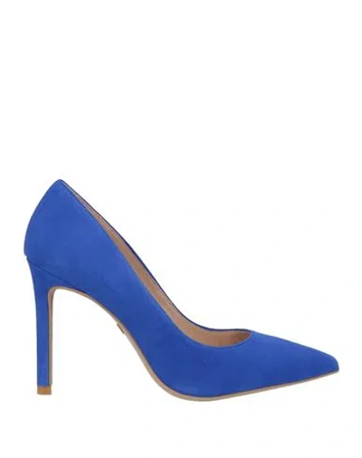 Stuart Weitzman Woman Pumps Blue Size 7 Leather
