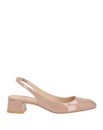 Stuart Weitzman Woman Pumps Blush Size 6.5 Leather In Nude