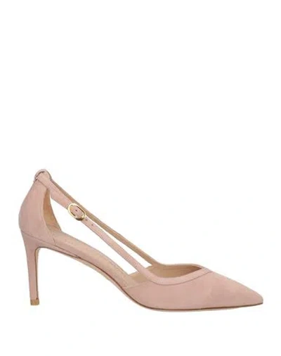 Stuart Weitzman Woman Pumps Blush Size 7 Leather In Pink