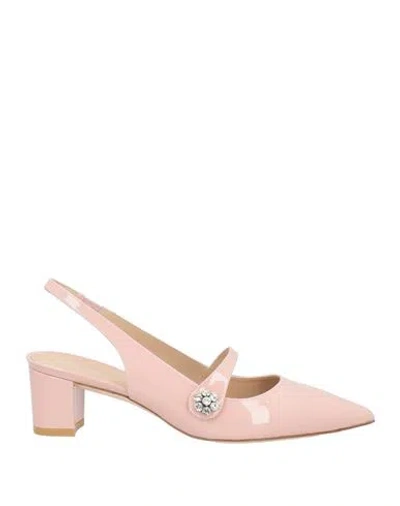 Stuart Weitzman Woman Pumps Blush Size 7.5 Leather In Pink