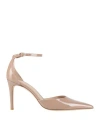 Stuart Weitzman Stuart Power Strap Patent-leather Pumps In Pink