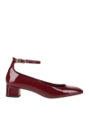 Stuart Weitzman Woman Pumps Burgundy Size 9.5 Leather In Red