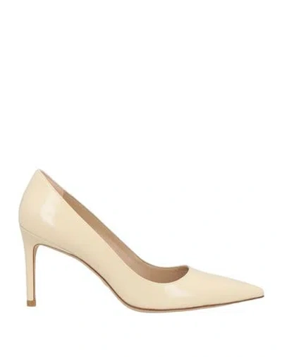 Stuart Weitzman Woman Pumps Cream Size 7 Calfskin