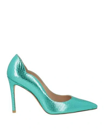 Stuart Weitzman Woman Pumps Emerald Green Size 6 Leather In Multi