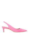 Stuart Weitzman Woman Pumps Fuchsia Size 7.5 Soft Leather In Pink