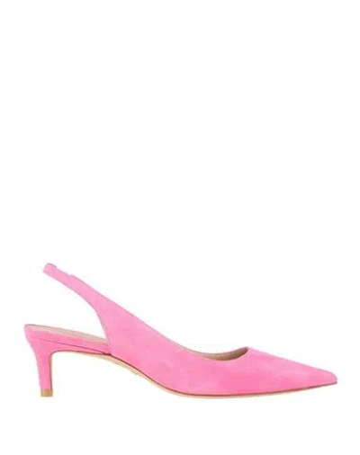 Stuart Weitzman Woman Pumps Fuchsia Size 7.5 Soft Leather In Pink