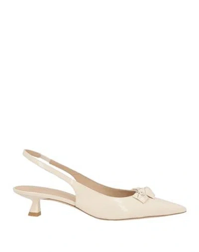 Stuart Weitzman Woman Pumps Ivory Size 10 Leather In Blue