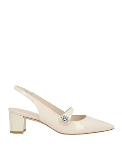 Stuart Weitzman Woman Pumps Ivory Size 7.5 Leather In White