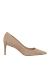 Stuart Weitzman Woman Pumps Light Brown Size 5.5 Leather In Gold