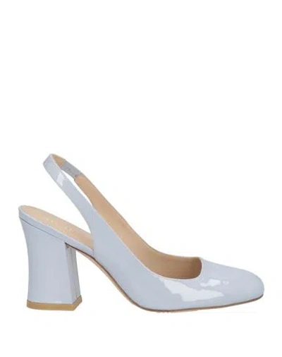 Stuart Weitzman Woman Pumps Light Grey Size 6.5 Leather