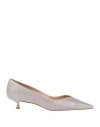 Stuart Weitzman Woman Pumps Lilac Size 5.5 Textile Fibers, Leather