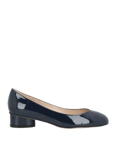 Stuart Weitzman Woman Pumps Navy Size 7.5 Leather In Navy