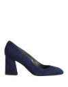 Stuart Weitzman Woman Pumps Navy Size 9.5 Leather