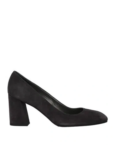 Stuart Weitzman Woman Pumps Steel Grey Size 5.5 Leather