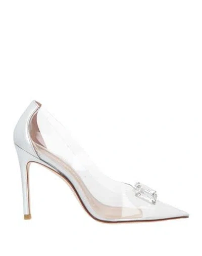 Stuart Weitzman Woman Pumps Transparent Size 6 Pvc - Polyvinyl Chloride, Leather In White