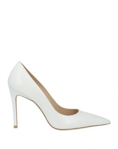 Stuart Weitzman Woman Pumps White Size 8 Calfskin