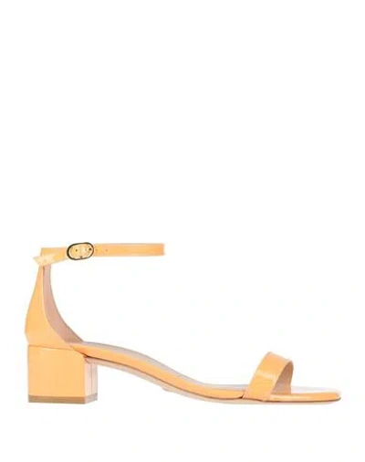 STUART WEITZMAN STUART WEITZMAN WOMAN SANDALS APRICOT SIZE 6.5 SOFT LEATHER