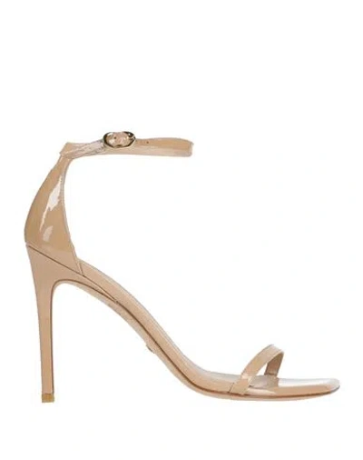Stuart Weitzman Woman Sandals Beige Size 6 Soft Leather
