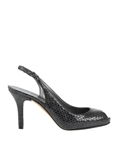 Stuart Weitzman Woman Sandals Black Size 6.5 Leather
