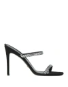 Stuart Weitzman Women's Aleena Royale Crystal Embellished Suede Slide Sandals In Black