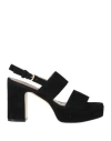 Stuart Weitzman Woman Sandals Black Size 7.5 Leather In Black