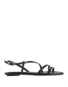 Stuart Weitzman Woman Sandals Black Size 7.5 Leather In Black
