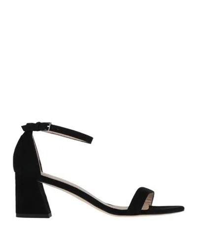 Stuart Weitzman Woman Sandals Black Size 7.5 Leather In Multi