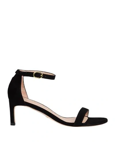 STUART WEITZMAN STUART WEITZMAN WOMAN SANDALS BLACK SIZE 5 LEATHER